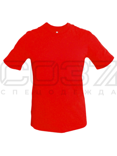Футболка трикотажная База цв.красный тк.кулирка